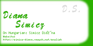 diana simicz business card